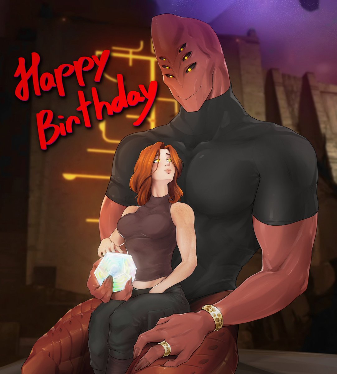 Happy Birthday <a href="/SearynNSFW/">Searyn 🔞</a> 💫🎂🥳
Another gift from the big red guy))

P.S.
Milfication is progressing!
