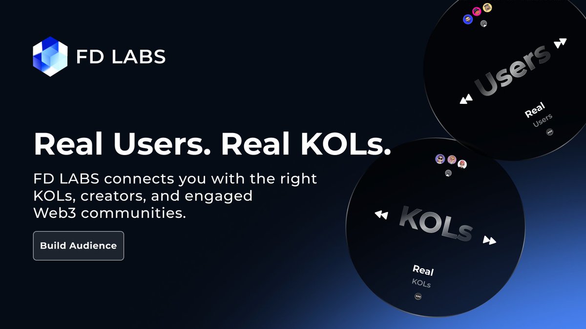 LABS_ff's tweet photo. 📣 Real Users. Real KOLs.

Building a genuine audience is key to Web3 success. FD Labs connects you with:

🤝 Influential KOLs

��️ Engaging Creators

🫂 Active Web3 Communities

This leads to:
✨ Increased visibility
📈 Authentic engagement
🛡️ Enhanced credibility

Build your audience and grow with purpose.

🔗 Learn More: https://t.co/7bRudm4r4X

#FDLabs #Web3 #KOLs #CryptoMarketing #Blockchain #Community #AudienceBuilding