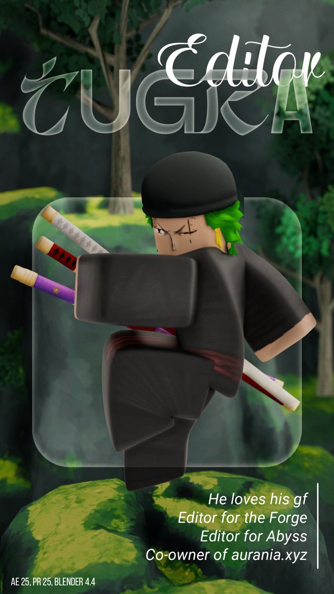 Poster practice made for one of the best editors out there (koshinvfx on discord)!

#roblox #theforge #abyss #games #game #anime #design #photoshop #lightroom #glass #glasseffect #lighting #shading #blender #3d #koshinvfx #popular #famous #editor #aftereffects #premierepro