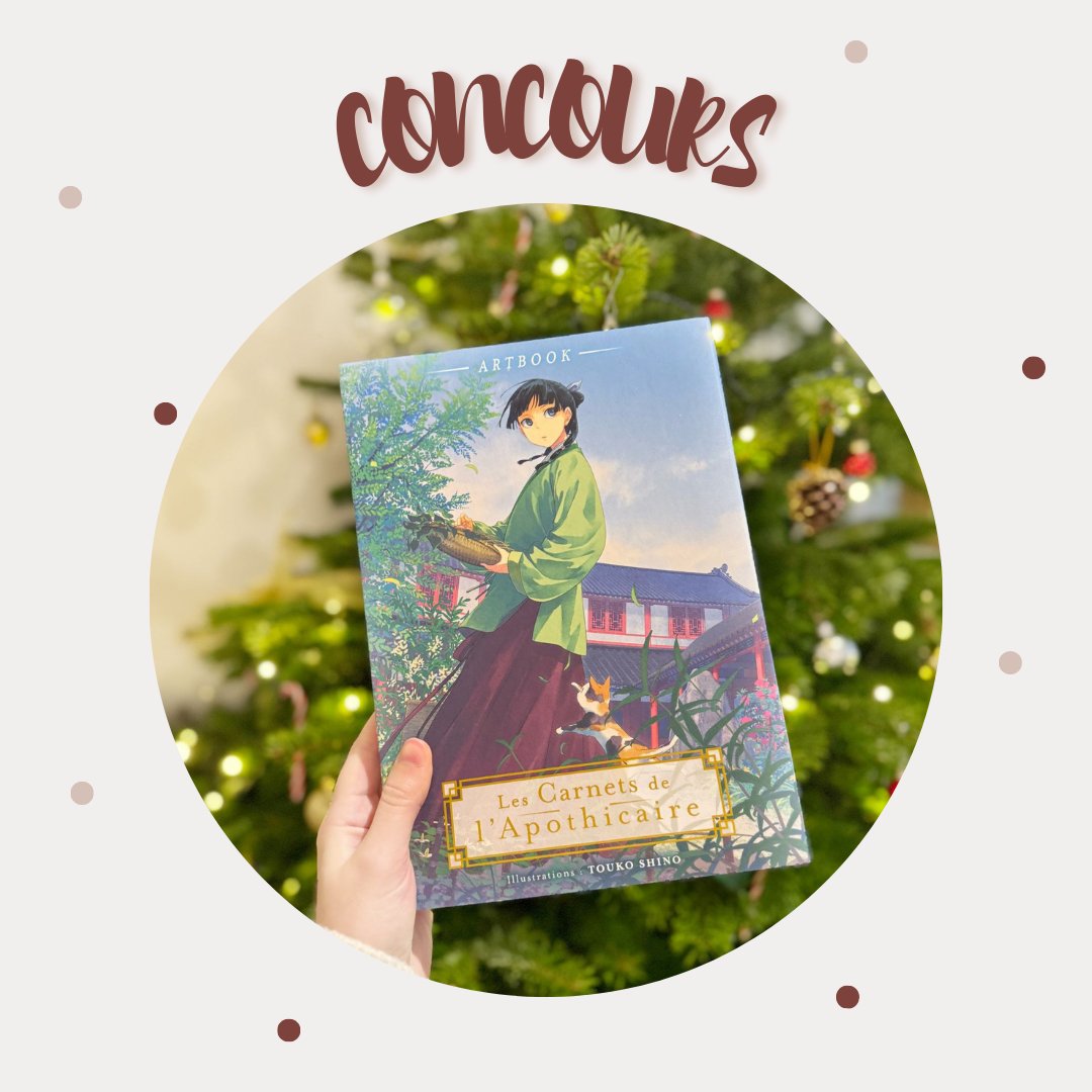 LesCarnetsmanga's tweet image. [ CONCOURS ] Des surprises avant Noël ? ça continue ! 🎁
On met en jeu l'artbook des "Carnets de l'apothicaire".

Pour participer :
RT + Follow @LesCarnetsmanga

TAS le 5 janvier 2026🍀