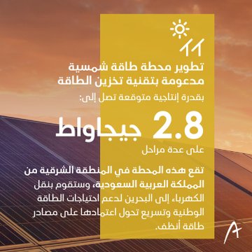  أكوا باور توقع اتفاقية تطوير مشروع طاقة شمسية بالسعودية لتصديرها إلى البحرين