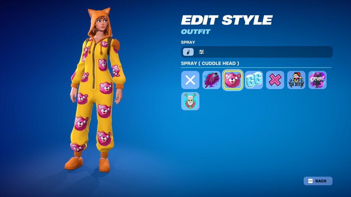 FNPhotixel's tweet image. The new onesie skin is customizable with ANY spray you want!

(Images from) [@FireMonkey]