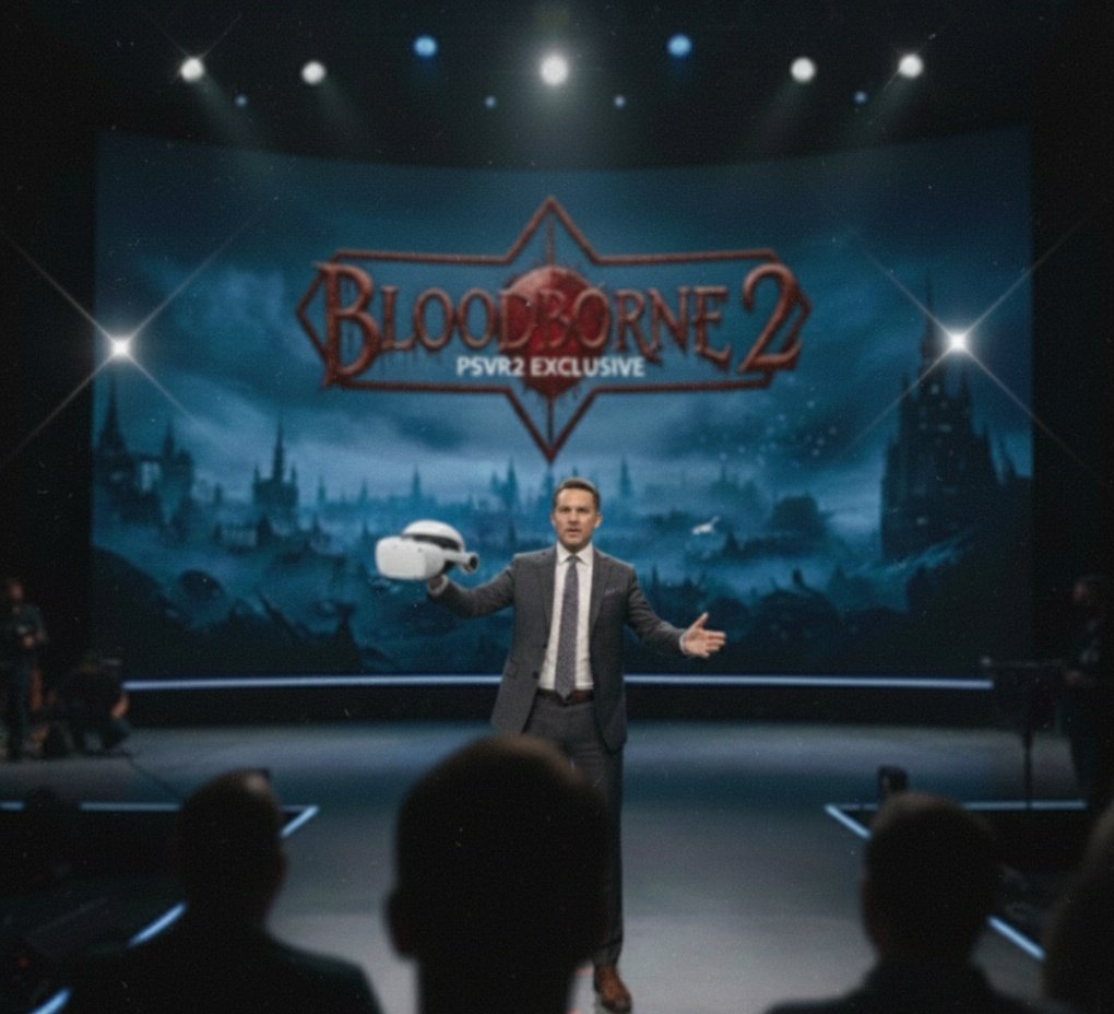 This image was sent to me from a game awards rehearsal for the reveal of Bloodborne 2. It's a PSVR2 exclusive being developed by Bluepoint with Miyazaki in producer role.

The man who took this image was shot by Geoff Keighley but managed to get it to my inbox before he bled out.