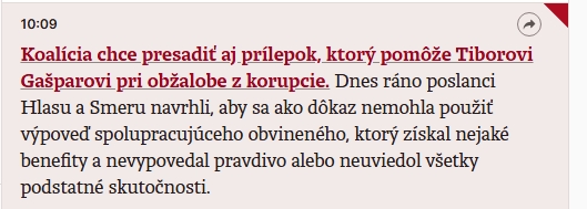 PaloMacko's tweet photo. Bezprecedentné svinstvo. Vládna koalícia sa snaží dodatočne a retroaktívne zmeniť Trestný zákon tak, aby obžalovaný Gašpar nemohol byť odsúdený. Doteraz robili nátlak na súdy, zneužívajú ozbrojencov SIS, celé roky odkladajú hlavné pojednávanie a teraz chcú zmeniť aj trestné právo pomocou lex mafia Gašpar. 

Dôkazná situácia v Gašparovom prípade je asi taká, že by išiel sedieť nad 20 rokov. Tak sa brutálne snažia za každú cenu zvrátiť odsúdenie podozrivého zločinca Gašpara. 

Nie sme ďaleko od toho, že podobne ako v prípade ľudáckeho režimu a komunizmu, Ficov režim a obdobie je vlády bude treba vyhlásiť za zločinný a protiprávny režim. Mali by sa súčasne anulovať všetky právne akty a zákonné zmeny odhlasovanaé obžalovanými zo zločinov a vyvlastniť ich majetok.