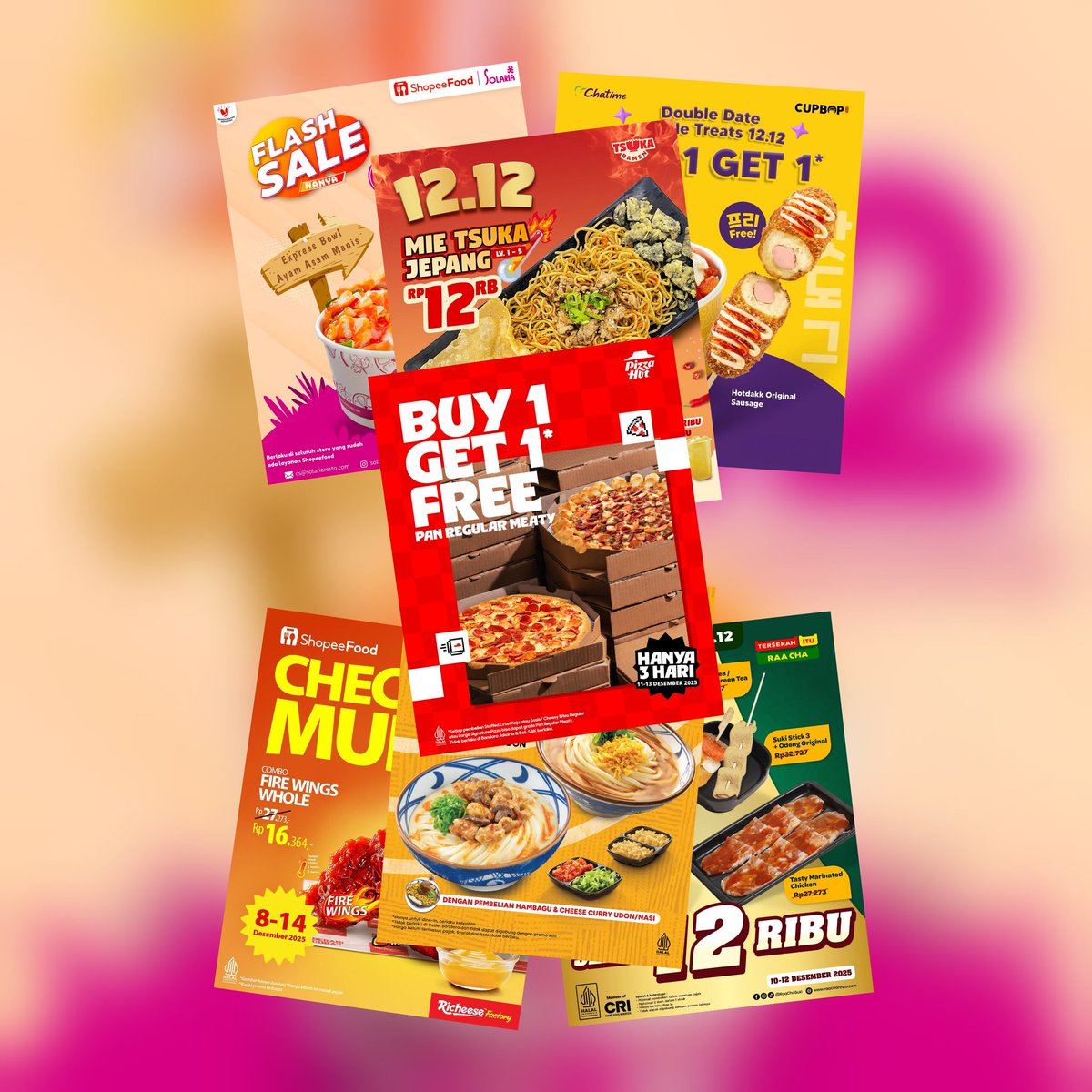 smgtysyg's tweet image. SAVE THIS!! Food promo special 12.12 event &amp;amp; hari jumat 

– a thread