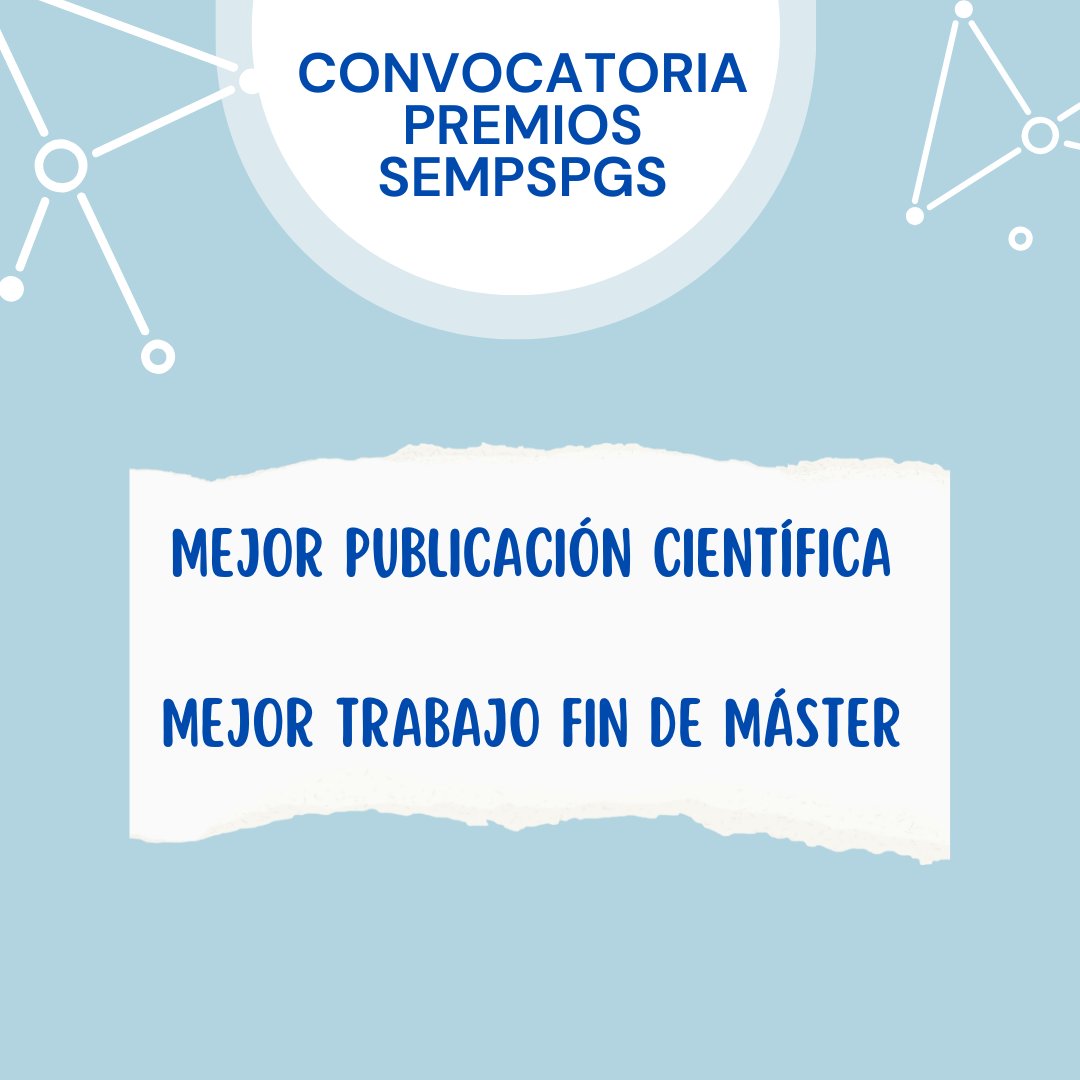 Abiertas las convocatorias de los premios SEMPSPGS a: 
🏆 Mejor Trabajo Fin de Máster 
📄Mejor Artículo de Revista Científica Reconocimientos que promocionan la investigación y la formación de posgrado en epidemiología y salud pública.
Consulta las bases acortar.link/et2ayo