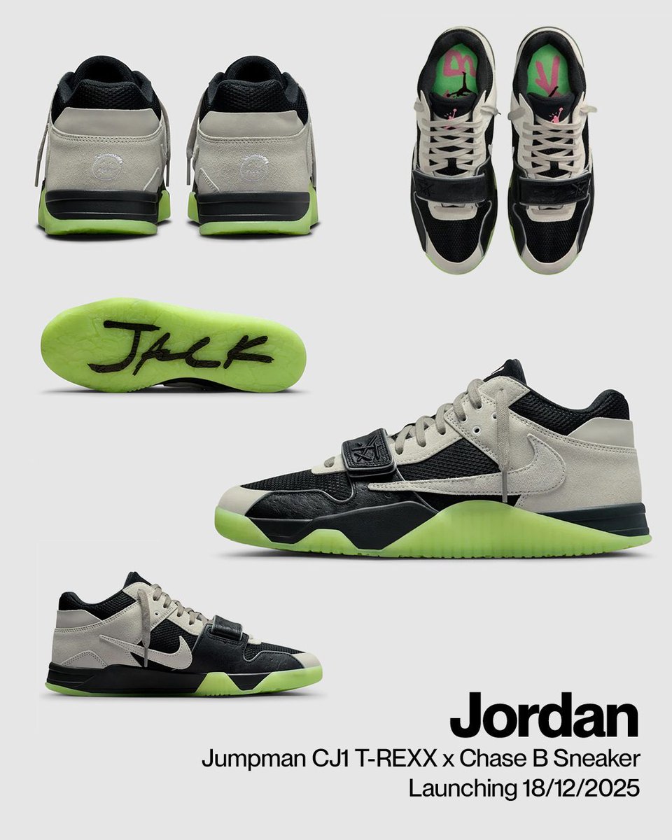 Introducing the Jumpman CJ1 T-REXX x Chase B sneaker. A new, bold