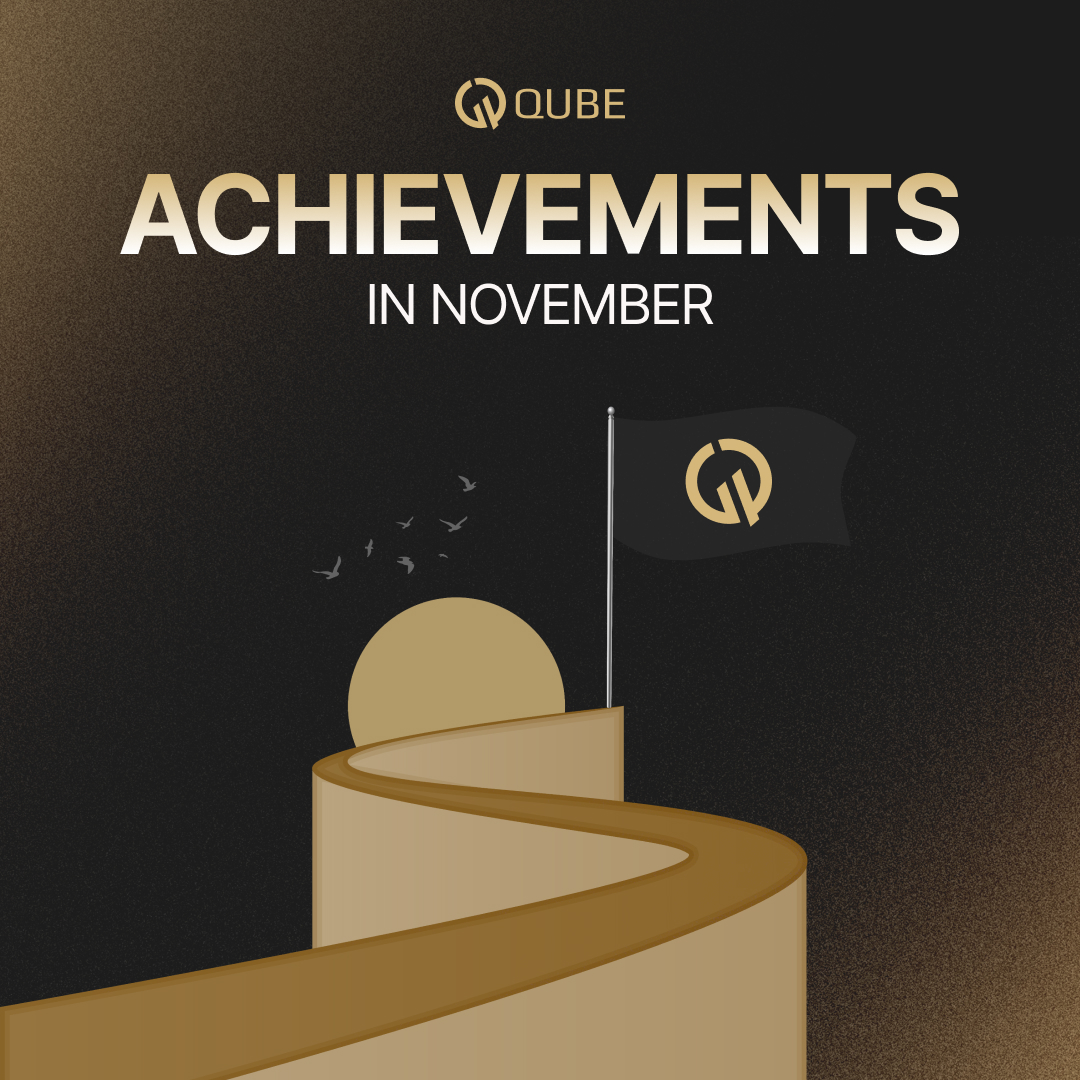 0xQube's tweet photo. Qube November Highlights 🌟

November was all about bigger reach and real user traction across everything we touched.

Performance in a nutshell 👇
- 1.3M impressions across campaigns
- 270K interactions
- 30K new users onboarded across gaming & social touchpoints