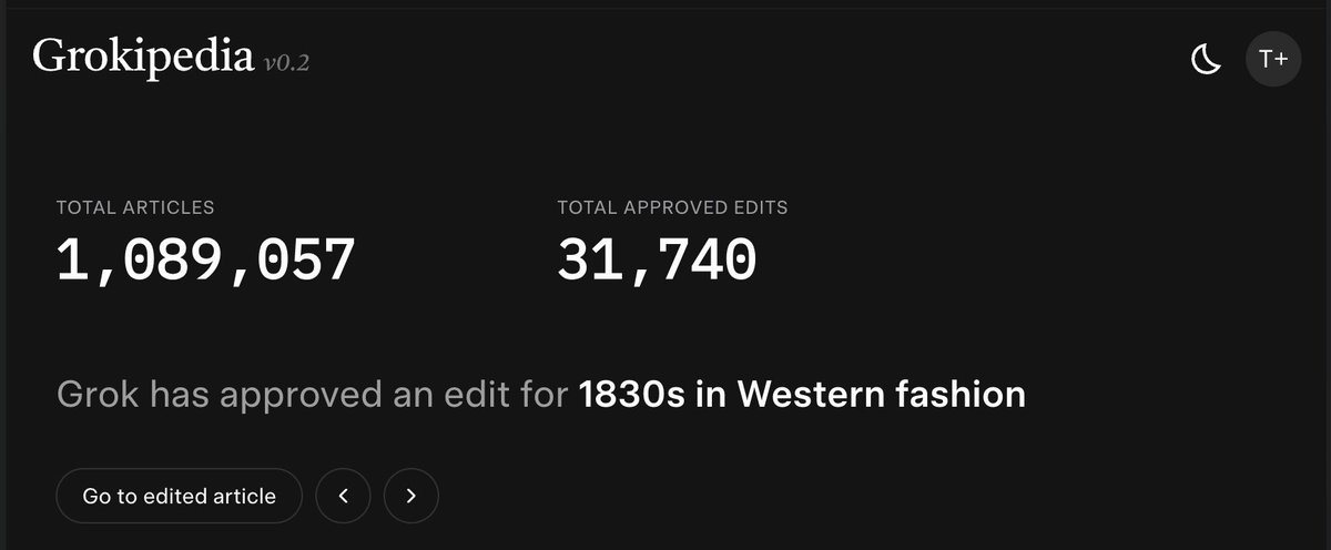 techdevnotes's tweet image. Grokipedia now has More than 30000 Approved Edits