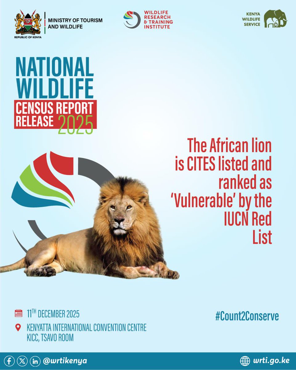 donoliver2000's tweet photo. For every tourist who visits Kenya, wildlife is the magnet. Protecting that magnet starts with the NationalWildlifeCensus2025. #Count2Conserve WildlifeCensus https://t.co/NYNS1cUbIm
