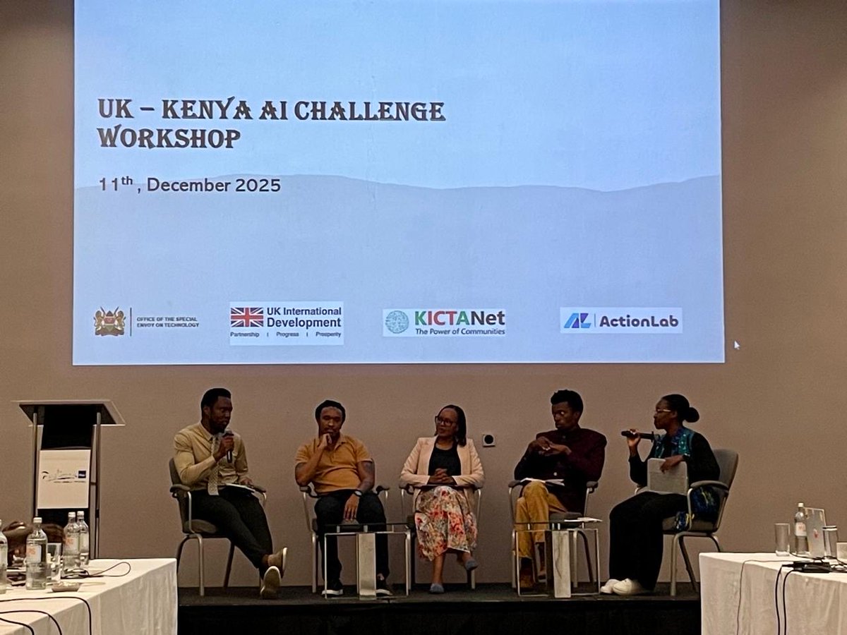 UK_KenyaTechHub's tweet photo. At the UK–Kenya AI Challenge Fund Workshop, @EnosWeswa shared how start-ups can turn ideas into revenue by focusing on usability, commercial viability, and a clear value proposition. He also highlighted the Hub’s support: access to markets, funding, and talent. #UKinKenya https://t.co/clY51r0yuD