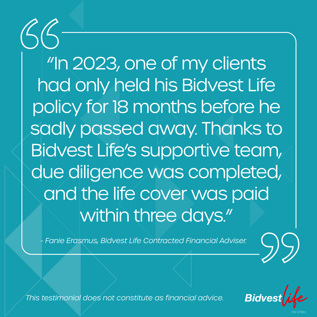 When the unexpected happens, every moment counts. Bidvest Life’s dedicated claims team works with care and urgency to ensure families receive the support they need, when they need it most.
#BidvestLife #TrustedSupport #FamilyFirst #LifeCover