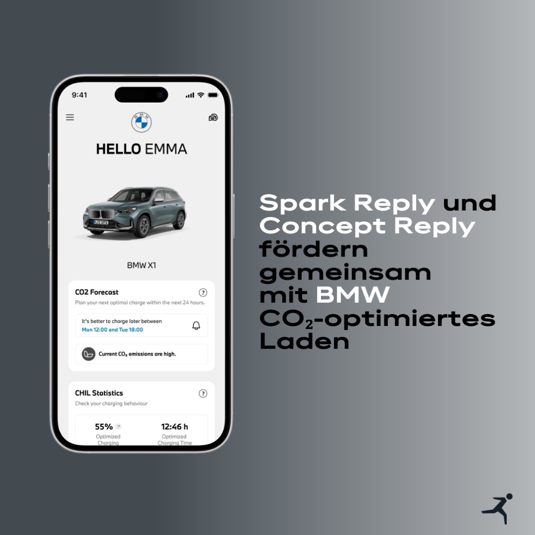 Reply_DE's tweet photo. .@BMWGroup macht nachhaltiges Laden einfacher mit ‚COOL‘ – einem Feature der BMW Prototyping App 360° Mobility. Das gemeinsame Projekt von #SparkReply & #ConceptReply unterstützt Fahrer dabei, dann zu laden, wenn der Strommix besonders klimafreundlich ist: https://t.co/vdC5WMZyDt https://t.co/2Yzq3T20FB