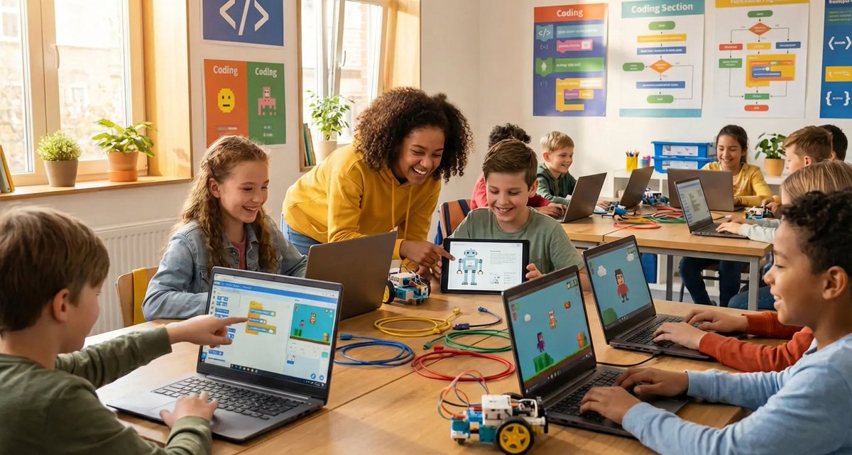 Spark4Kids's tweet image. This #CSEdWeek, we are celebrating the skills kids build at Spark4Kids!

From Python to Game Development, Scratch Coding, and DofE Skills Training, kids learn to code, create games, and bring ideas to life. 

👩‍💻 Learn more: spark4kids.com

#Spark4Kids #KidsWhoCode #STEM