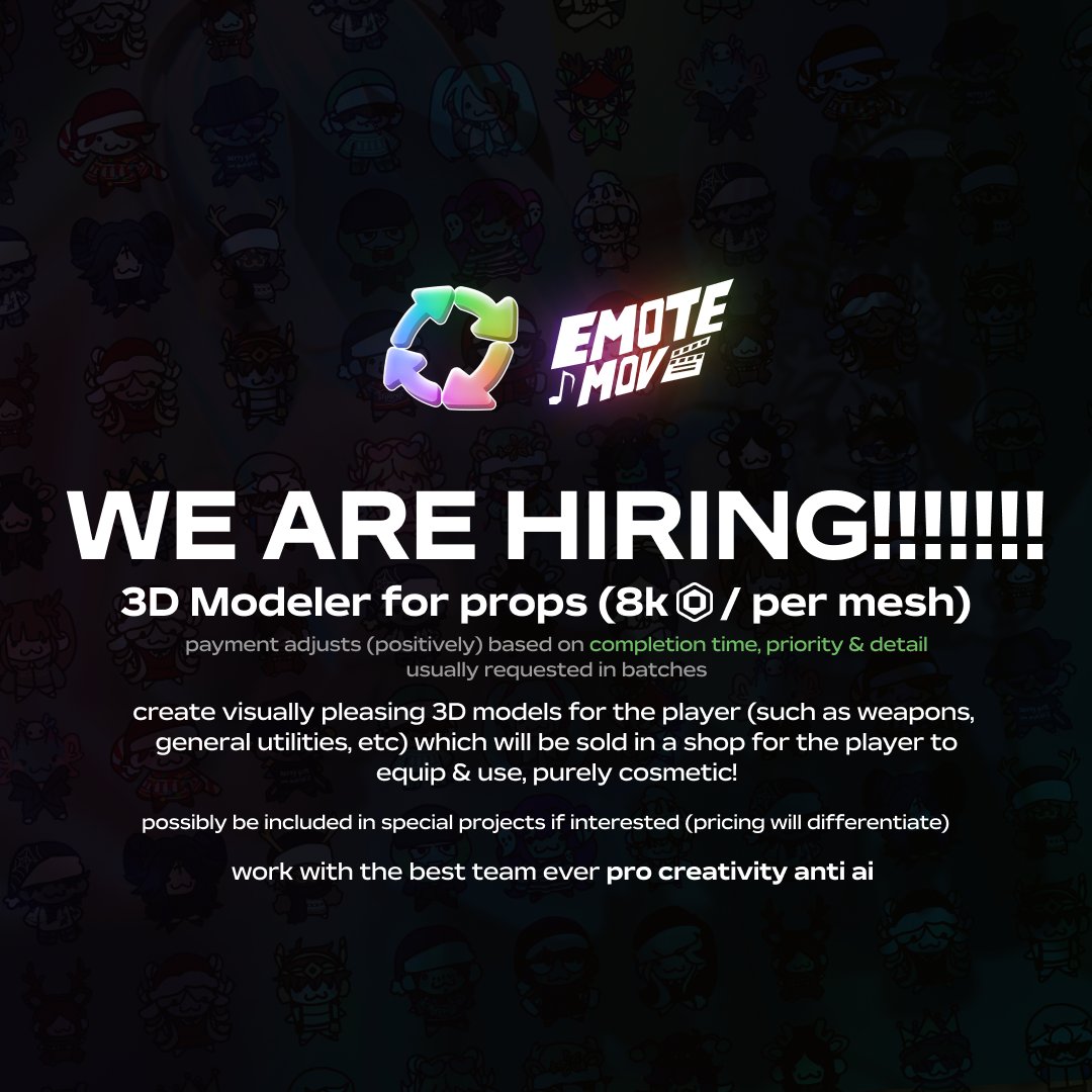 andourys's tweet image. please #RobloxDev 

✉️ jobs@emote.mov
🔗 create.roblox.com/talent/jobs/43…