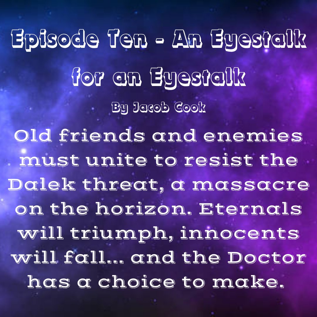 DU_WhoSoc's tweet image. TONIGHT. 19:30. THE GRAND FINALE.
Doctor Who: Beyond the Shadows, Episode Ten - An Eyestalk for an Eyestalk. By @UBUWriter.

Airing via YouTube Premiere:

youtu.be/N-q21adsMPE?si…

And available on Spotify after broadcast:

open.spotify.com/show/4ckrF6CUe…

open.spotify.com/playlist/3tJ8Y…
