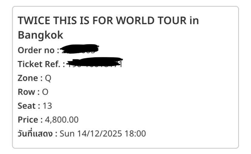 Umpah96's tweet photo. ขายบัตรคอนทไวซ์ รอบวันอาทิตย์ที่ 14
โซน Q แถว O ราคา 4,000
นัดรับBTS หรือหน้าคอนได้เลย 

#ตลาดนัดทไวซ์ 
#THISISFORBKK
#TWICE_THISISFOR_WORLD_TOUR_BANGKOK
#ทไว้360องศา https://t.co/06poXoSKFH