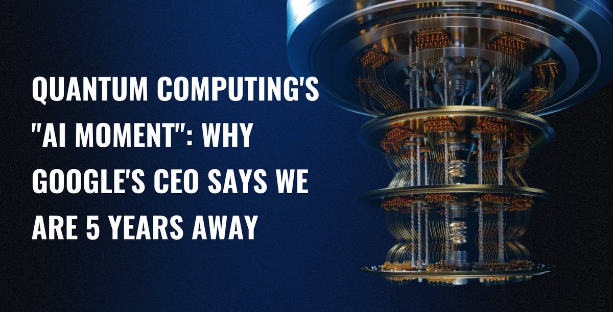 jnrmanagement's tweet image. 🚀 𝗤𝘂𝗮𝗻𝘁𝘂𝗺 𝗖𝗼𝗺𝗽𝘂𝘁𝗶𝗻𝗴'𝘀 "𝗔𝗜 𝗠𝗼𝗺𝗲𝗻𝘁": 𝗪𝗵𝘆 𝗚𝗼𝗼𝗴𝗹𝗲'𝘀 𝗖𝗘𝗢 𝗦𝗮𝘆𝘀 𝗪𝗲 𝗔𝗿𝗲 𝟱 𝗬𝗲𝗮𝗿𝘀 𝗔𝘄𝗮𝘆

📘Read the full blog👇
🔗 jnrmr.com/quantum-comput…

#QuantumComputing #AI #TechInnovation #Google #SundarPichai #FutureOfTech #DeepTech