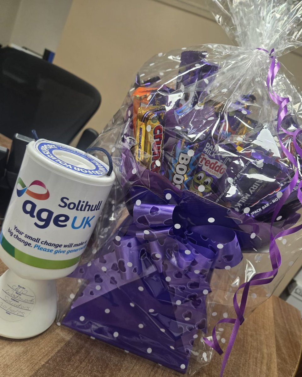 Wadsworths are proud to once again support Age UK Solihull with their “Win a Chocolate Bouquet” competition! 💐🍫

Are you feeling lucky? Or simply want to support an amazing local charity? Either way, pop by Monday to Friday, 9am–5pm, and secure your number(s) 🤞

#AgeUKSolihull