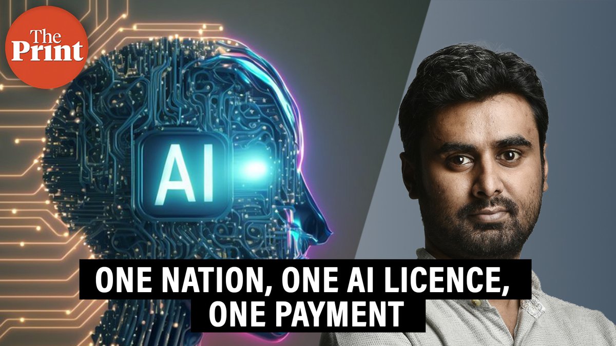 ThePrintIndia's tweet photo. India’s first blueprint to tackle the AI-copyright battle is here. Govt proposes mandatory blanket licence & royalty fund, so AI firms pay creators for training data.
ThePrint Editor (Operations) @Nisheeth_U unpacks the working paper in #AISight
https://t.co/qek3bMU8m5 https://t.co/MxrpEkW5kN