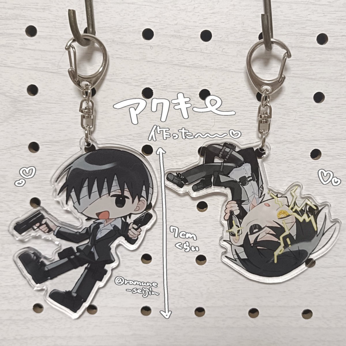 自分用にアクキーつくったのが届いた！ デカくてかわいい！！！