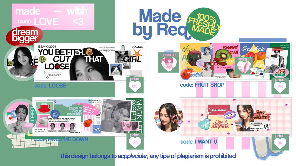 acpplezip's tweet photo. help rt, thanks! 

hai…. dalam rangka kembali ke dunia ba sekaligus 12.12, aku mau kasih diskon layout by req 50% off all catalogue untuk limited slots only. hmu yah! 🍎⭐️ #zonauang https://t.co/UW8uoGtoZJ