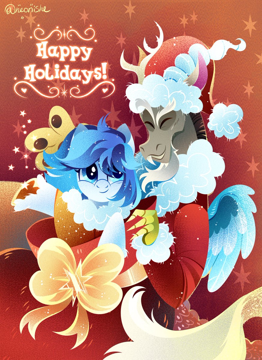 Neonishe's tweet image. Auction for two more slots of my Holiday Discord YCH^^
ych.art/auction/219618

#mlp #mylittlepony #art