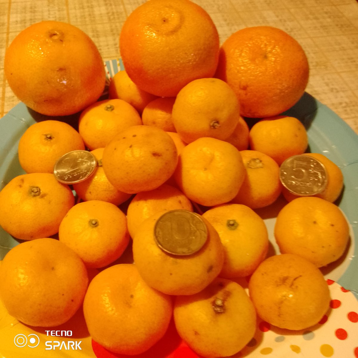 Valery33702's tweet image. Купил мандарины величиной по 5рублей!!! Вкусные....