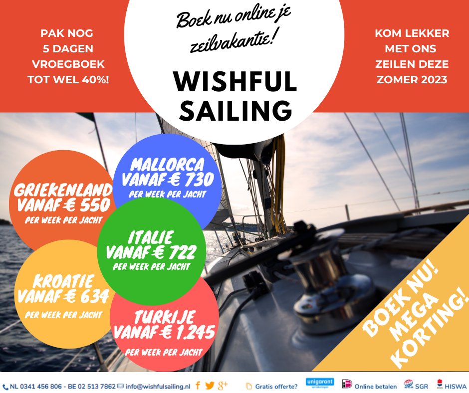 Wishfulsailing's tweet photo. 🎅⛵🔥 Kerst Deals: tot 60% korting op jouw zeilvakantie, (vroeg)boek nu < 01.01.2026! 🎄🎁 - https://t.co/paOyqr1AuW https://t.co/90tT8Lnsnd