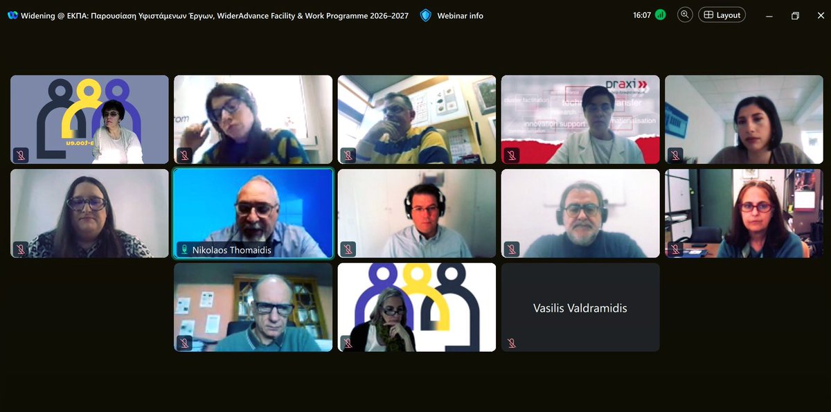 EXCEL4MED's tweet photo. 📣 #EXCEL4MED was featured in the “Widening @ NKUA” webinar, showcasing ongoing projects &amp; the WiderAdvance Facility!

Our coordinator, Prof. Valdramidis, presented our project, joining META-TOO, @FunShield4Med, @TransEETcde, @nexusmonarc &amp; ETHCSTWIN.

#HorizonEU @uoaofficial https://t.co/3DT4Ro1NGa