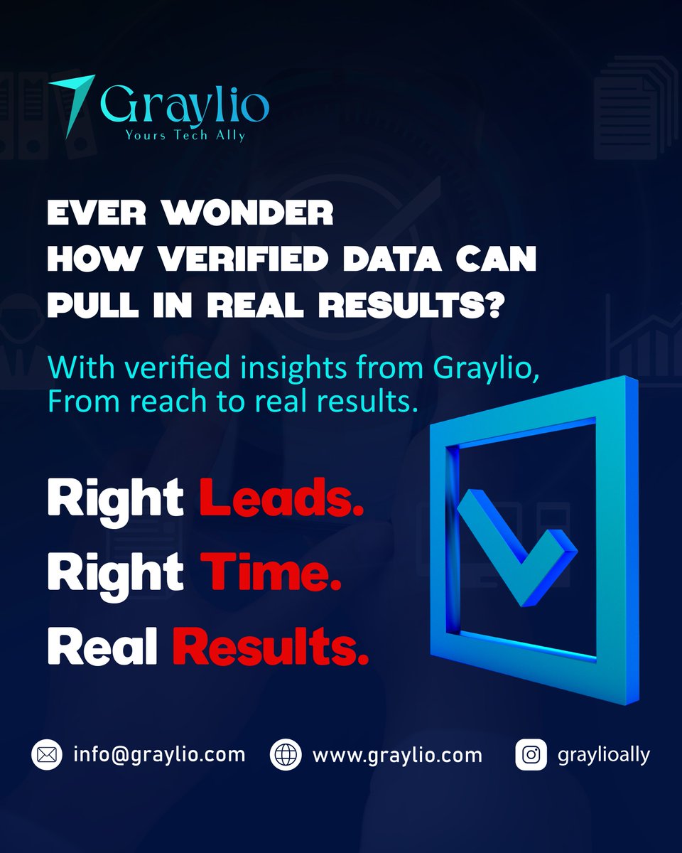 graylioally's tweet photo. At Graylio, we don’t just build databases - we deliver intelligent data pipelines that align with your GTM strategy.
✨ Why Choose Our Database?
100% Verified &amp; Ready-to-Use
Instant Delivery in Easy-to-Use Format
Email:Info@graylio.com

#CustomDatabase #SalesOptimization #B2BData https://t.co/axNcXLpwqv
