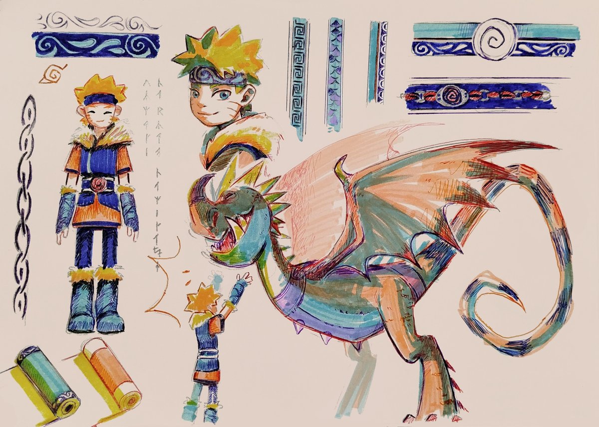 MakiNirudi's tweet image. Rough sketch (1/3)
#HTTYD #narutoUzumaki