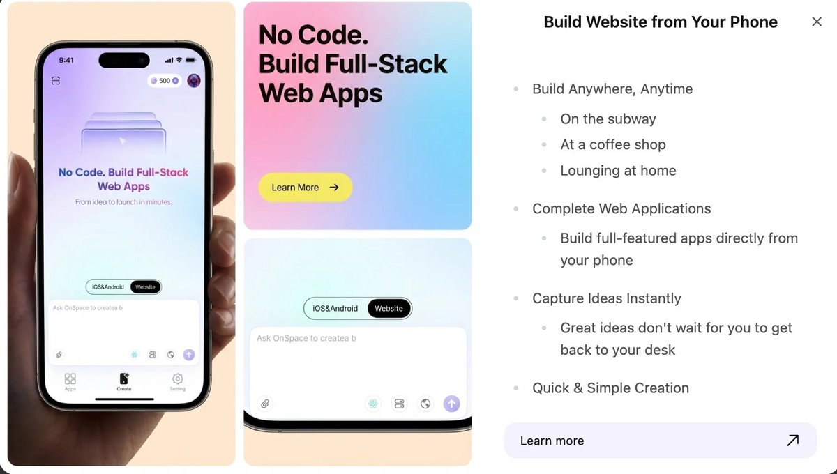 OnSpace.AI tweet media