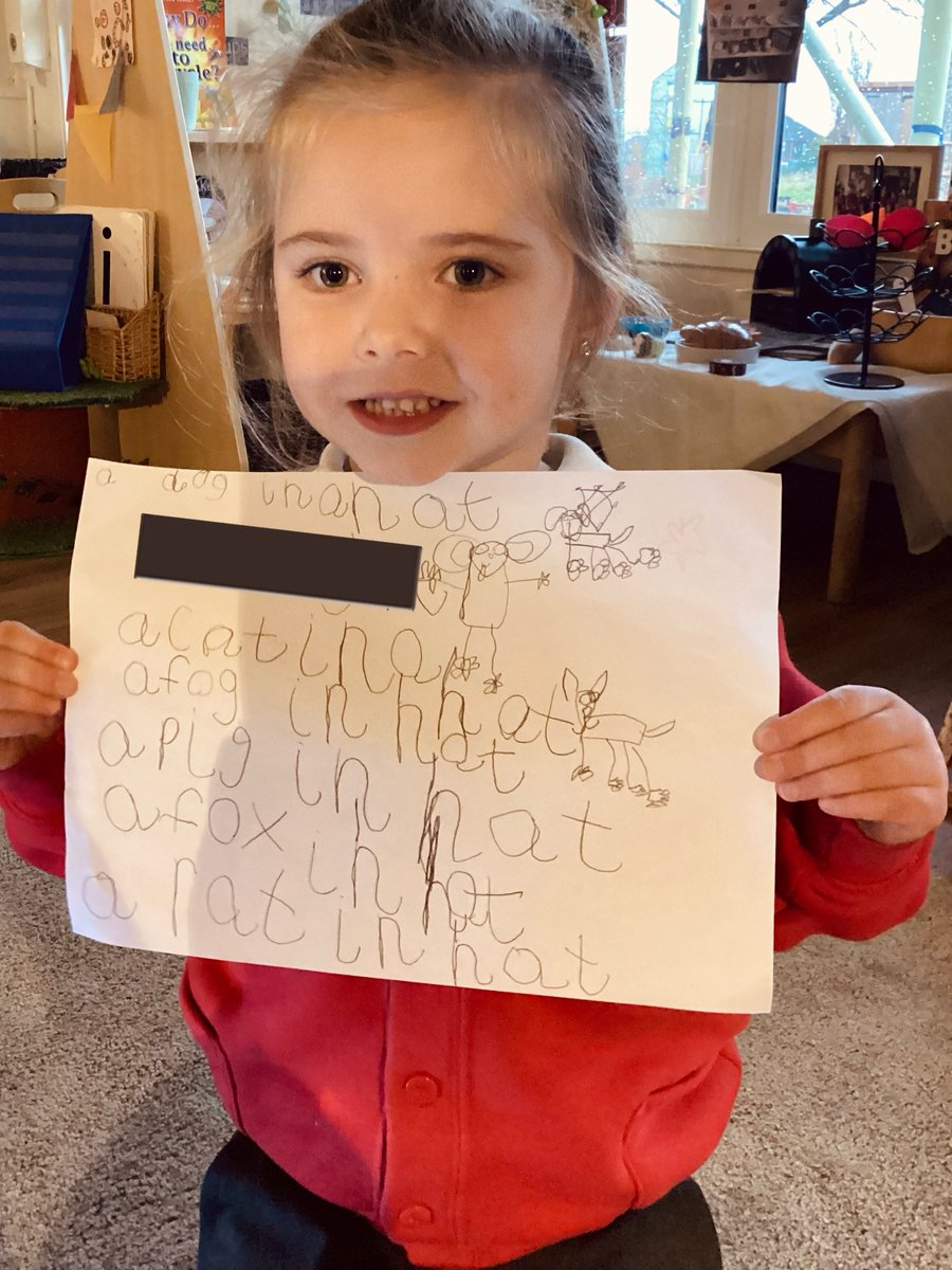 Intrinsic motivation as an emergent writer.  This young lady was rightly so proud of her writing. 🤩 #PowerOfOpportunity #StrongStart