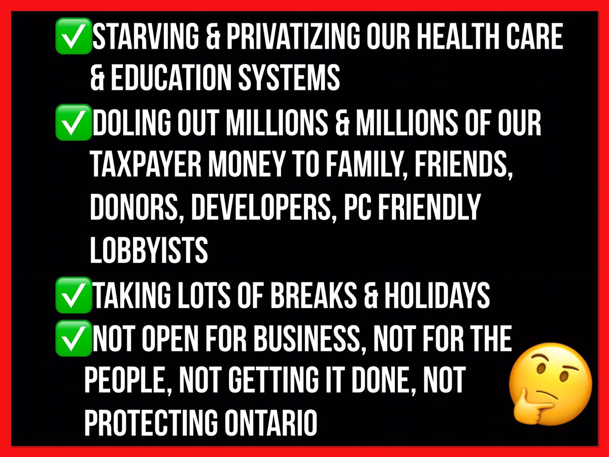 portagebaygirl1's tweet photo. With the Ontario Legislature set to rise today and not expected to return until March 2026 😳, here’s a reminder that sums up Doug Ford’s 7 years as Premier, folks. ⤵️ https://t.co/hsvG5bH9sa