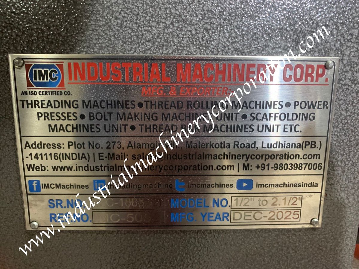 imcmachines's tweet photo. 🚨Dispatch Alert🚨
Order Shipped to Maharashtra🚚
Looking for the Best Rod Threading Machines?? Then, you came at right place.😇
For more info:- 
Contact us📞:- +91-9803987006
Websites:- https://t.co/tCHebW6Kee
E-mail:- sales@industrialmachinerycorporation.com https://t.co/DIxpuVZKuo