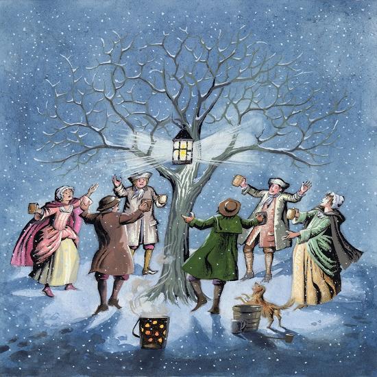 Wassailing wasn’t just singing. It was a winter blessing for orchards, where people toasted trees with cider and hung bits of bread for the robins. A good harvest began with a good song. #FolkloreThursday

Art: Pauling Baynes