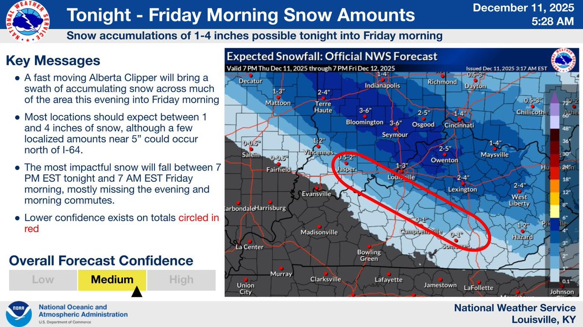 NWSLouisville's tweet photo. Say It Ain't Snow! Our early start to Winter continues tonight... https://t.co/aadiRQihVZ