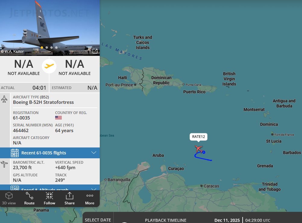 SirListenalot's tweet photo. ~0430z #B52 #AE58AF #RATE12 showed up on FR24 for a while. His partner #AE587C was pinging but didn't  produce MLAT based positions https://t.co/9DoTLip58V