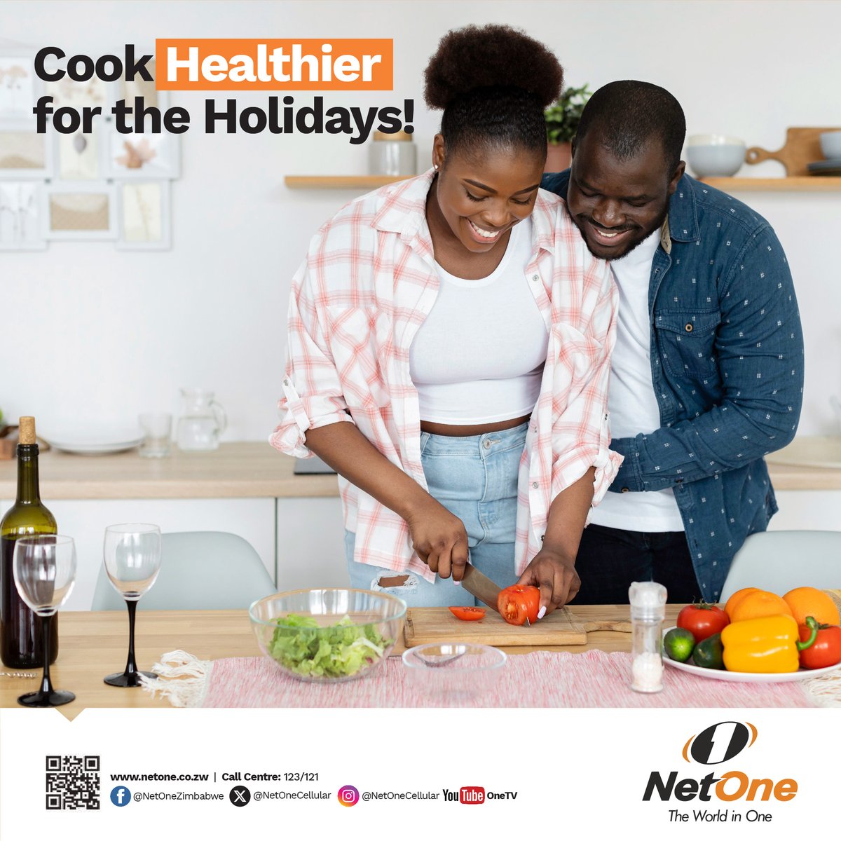 NetOneCellular's tweet photo. This December, focus on healthier habits and keeping the people you love close. Dial *379# to get the voice and data bundles you need to share your journey! #ConnectMORE https://t.co/0kjmcY2BuM