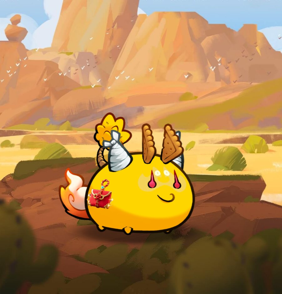 marinakamazik's tweet photo. Name: LuckyLot
Slot: Hip
Description: A small talisman — a red envelope with a lucky knot. Attracts fortune and protects Axie in battles.
#AxieCodexDesign
@AxieInfinity https://t.co/99VtxVOlxN