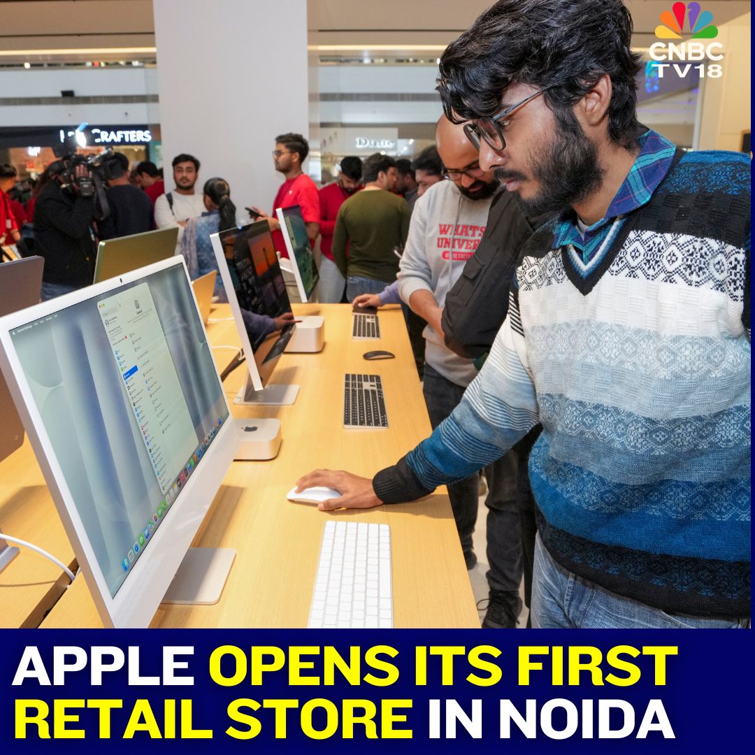 CNBCTV18News's tweet photo. Apple opens its first retail store in Noida and its fifth in India at the DLF Mall of India, offering its full lineup of products and services.
Source: PTI
@Apple #Apple #AppleStore #AppleStoreNoida https://t.co/y8vfuy8eyZ