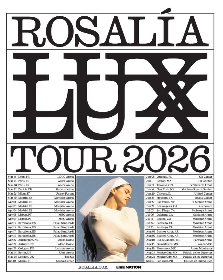 LUXT0UR's tweet photo. Rosalia hace sold out en toda Europa con el LUX TOUR https://t.co/dzQl9HQJF4