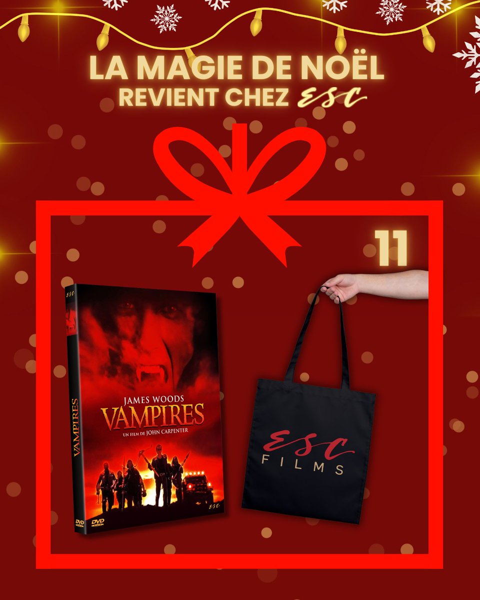 ESC_Films_'s tweet photo. 🎁 On vous fait gagner un DVD de VAMPIRES + un tote bag ESC Films !

Pour participer c'est très simple :

❤️ Like + RT

🚨 Abonnez vous à @ESC_Films_ 

🍿 Identifiez la personne avec qui vous voudriez voir le film !

#CONCOURS #JEUCONCOURS #VAMPIRES

📆 Tirage au sort demain ! https://t.co/mdp2Poo13f