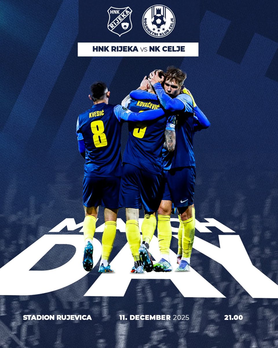 NKCelje's tweet image. ⌛️ Težko pričakovan evropski boj je tu! Skupaj z novo močno podporo s tribun napadamo četrto #UECL zmago. 👑

Vsi, ki boste danes z nami na Rujevici 👉 nujne informacije o gostovanju za vas na nk-celje.si/sl/novica/pome…