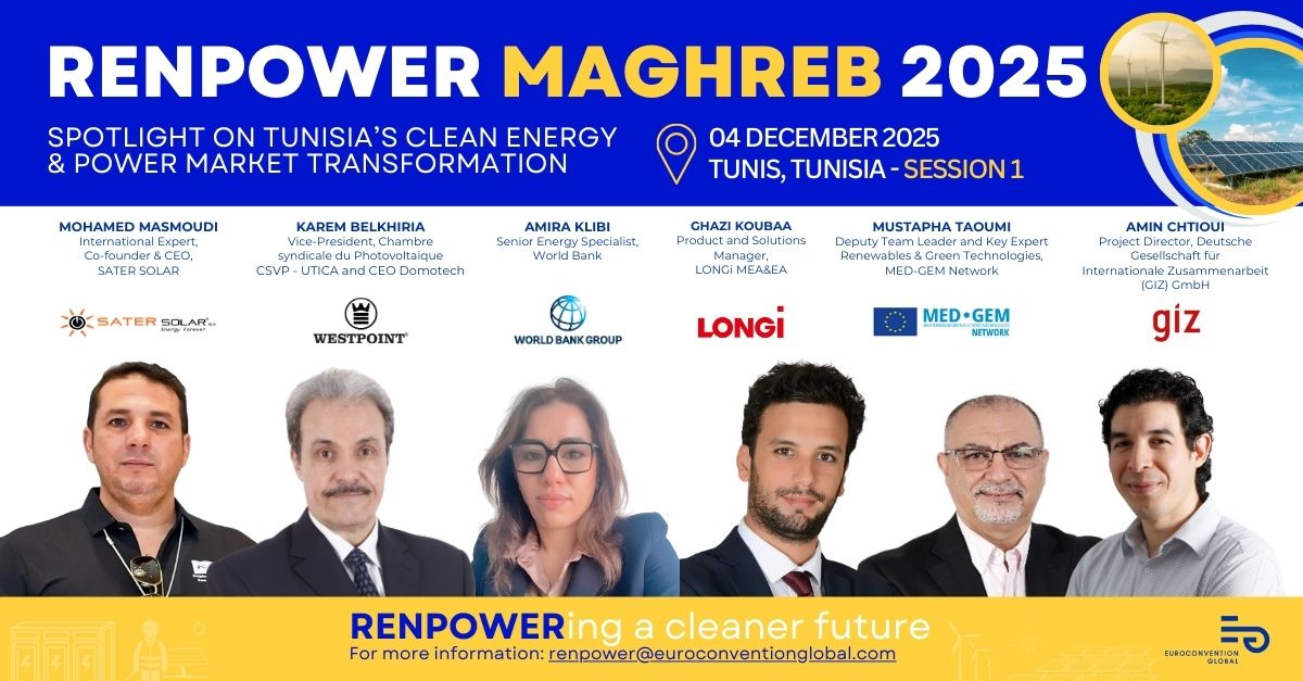 Tunisia’s solar ambitions are taking shape. At #Renpower2025 in Tunis, Dr Mustapha Taoumi from the EU-funded <a href="/medgem_network/">MED-GEM Network</a> shared insights on how accelerating #SolarEnergy &amp; credible certification can make Tunisia a reliable low-carbon power hub for Europe. 🇪🇺🇹🇳
