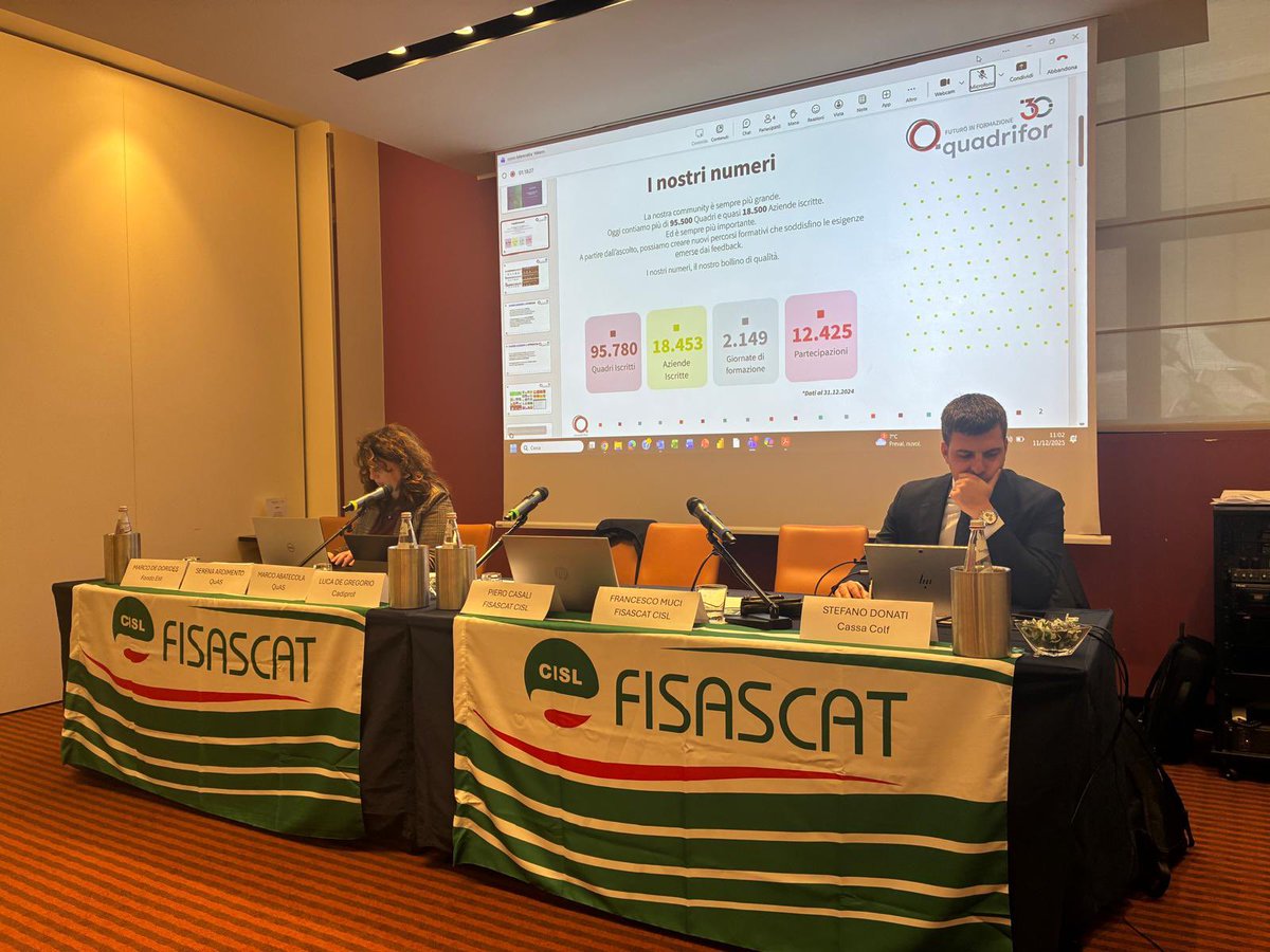 🟢 #Formazione In corso a Milano l’ultimo dei tre seminari interregionali promossi dalla segreteria nazionale #FisascatCisl su #Bilateralità e #Welfare contrattuale, con la partecipazione di esperti dei fondi e degli enti di settore. 

👉 Presenti all’appuntamento formativo