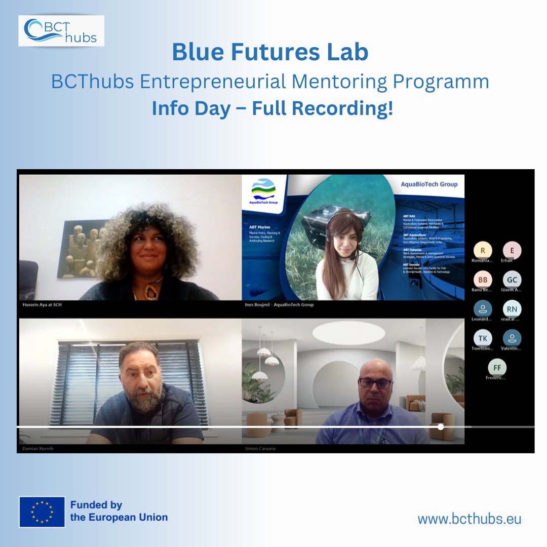 bcthubs's tweet photo. Missed the Blue Futures Lab Info Day? You can now watch it online!

Click here👉 https://t.co/7UJx1D3RUS

Our new programme Blue Futures Lab: Cultivating #Entrepreneurs for Heritage &amp; Oceans is officially launched.

More👉https://t.co/WwIqr2wWe4

#BCTHubs @CORDIS_EU @HorizonEU https://t.co/ATAEv84g7A