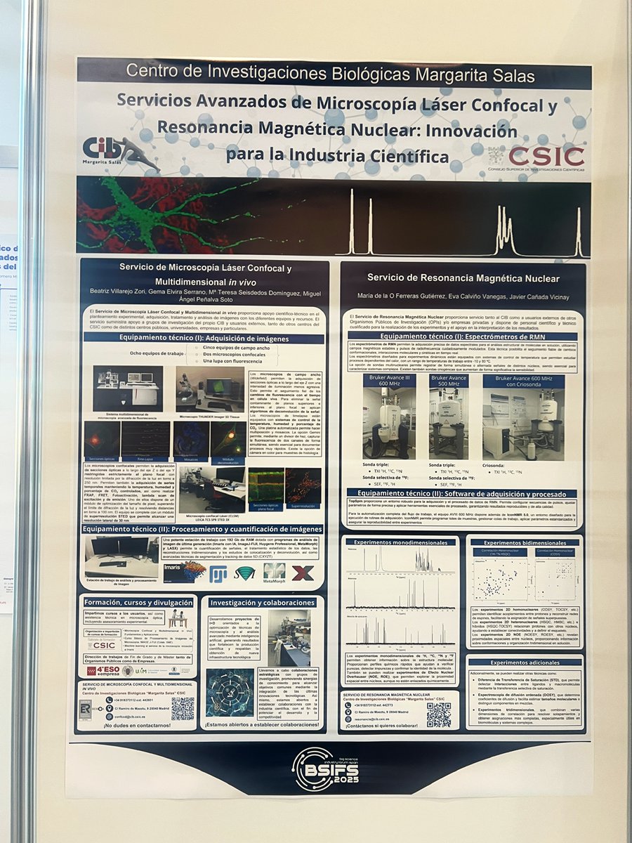 CIB_CSIC's tweet photo. El 3-4/diciembre el @CIB_CSIC participó en el Big Science Industry Forum Spain 2025.

Esta feria es un evento clave para establecer colaboraciones público-privadas, en el que el CIB ha presentado la oferta tecnológica de sus servicios avanzados de microscopía láser confocal y RMN https://t.co/i4a2dbZy0Y