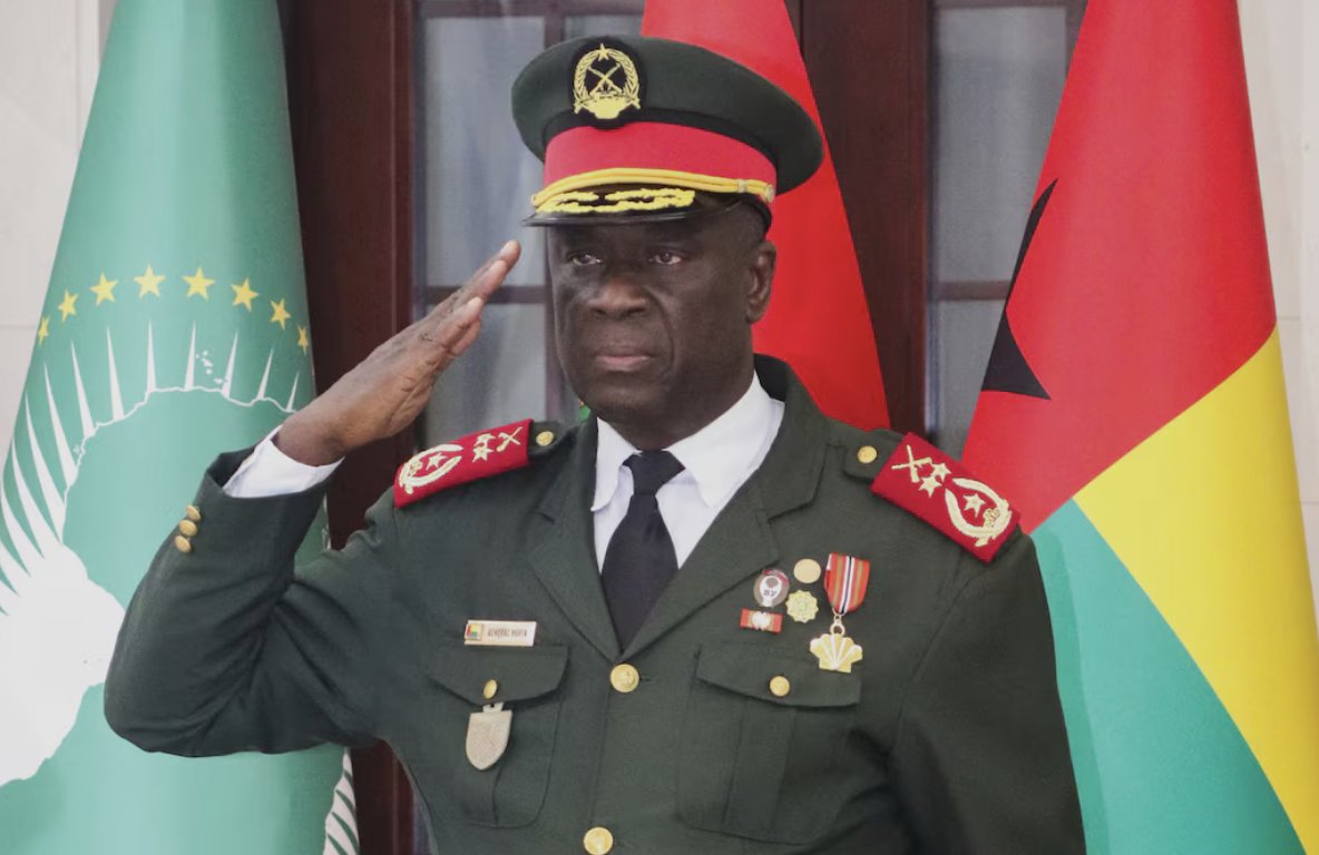 KennedyWandera_'s tweet photo. Guinea-Bissau's🇬🇼 military junta adopts a 12-month transitional charter that blocks the interim President Major-General Horta Inta-a, and Prime Minister Illidio Vieira Te from running in the next elections, two weeks after officers staged a coup that suspended the constitution.

The Military High Command will control legal and institutional reforms during the transition, including drafting revisions to the suspended constitution, setting up a new Constitutional Court, changing regulations for political parties and overseeing the appointment of new electoral officials, according to the charter.

A 65-member National Transition Council, including 10 senior army officers representing the Military High Command, will serve as a transitional legislative body, the charter says.

The 29-article charter requires presidential and legislative elections to be held at the end of the one-year transitional period, with the polling date to be set by the transitional president.

Following a coup in Guinea in 2021, a transitional charter stipulated that coup leader Mamady Doumbouya would not be able to run in that country's next elections.

However the country adopted a new constitution in September that dropped that provision, and Doumbouya is on the ballot in an election scheduled for December 28.

Army officers in Guinea-Bissau, branding themselves the Military High Command, toppled President Umaro Sissoco Embalo on November 26 and installed Major-General Horta Inta-a as interim president the following day.

Source: @Reuters.